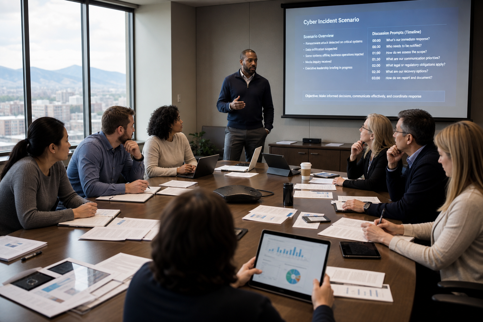 Tabletop Cybersecurity Exercise with Diverse Participants