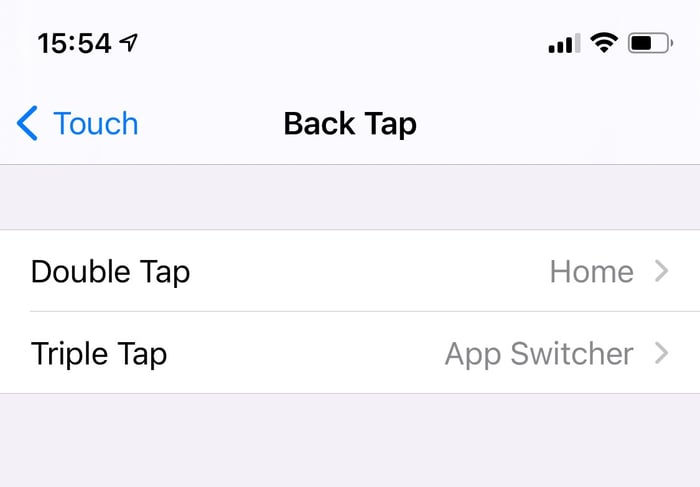 iPhone double tap