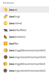 Teams tip on emojis