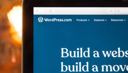 Wordpress website on desktop 
