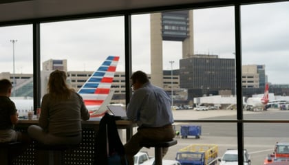 businessman in airport 