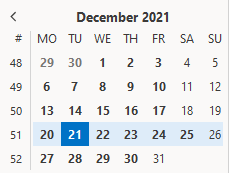 Outlook Date Navigator